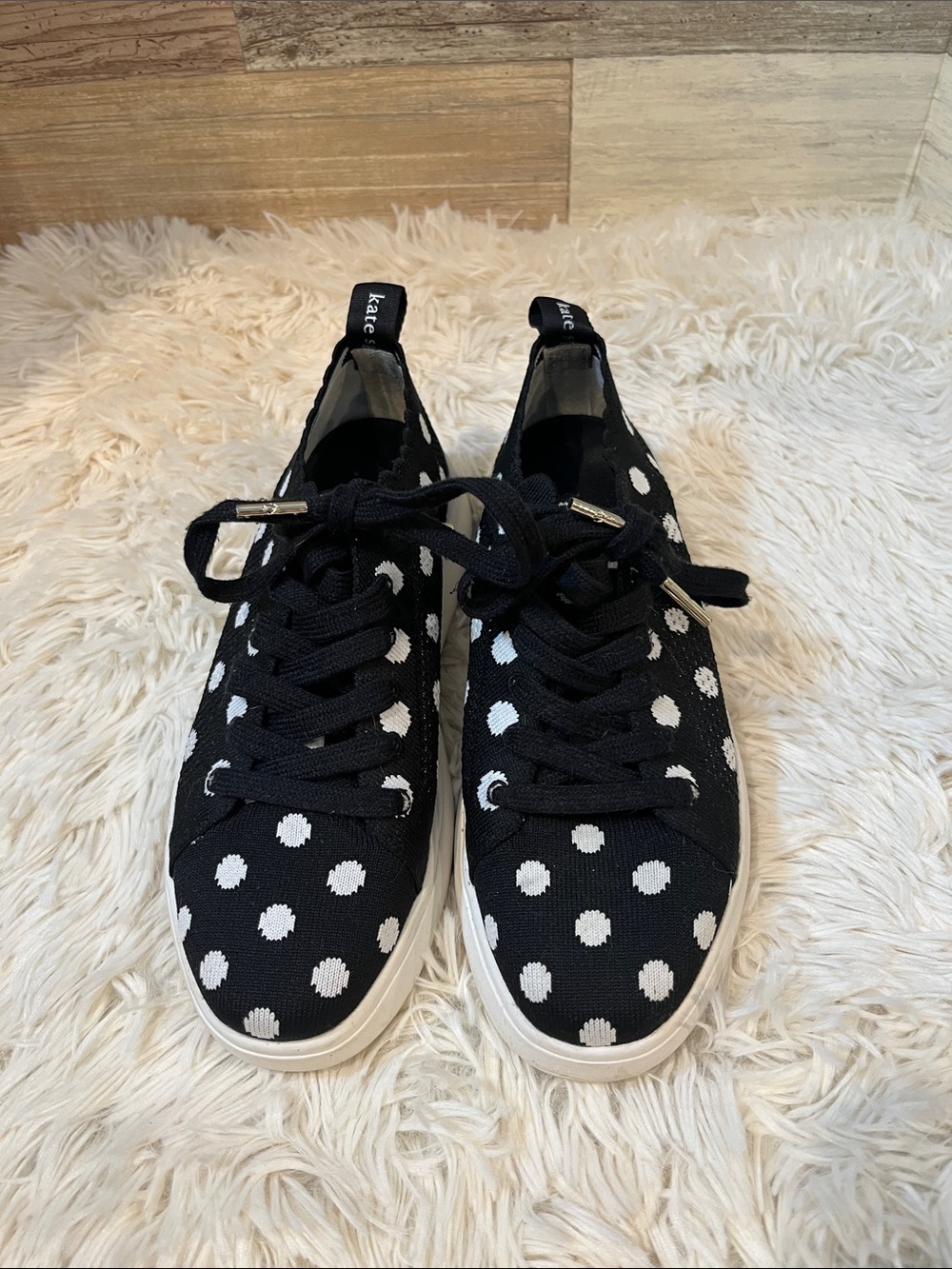 Kate Spade polka dot sneakers, size 6.5.